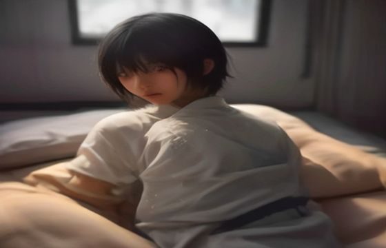 手绘插画风格描绘的直播互动场景，人物与虚拟弹幕元素结合，氛围活泼